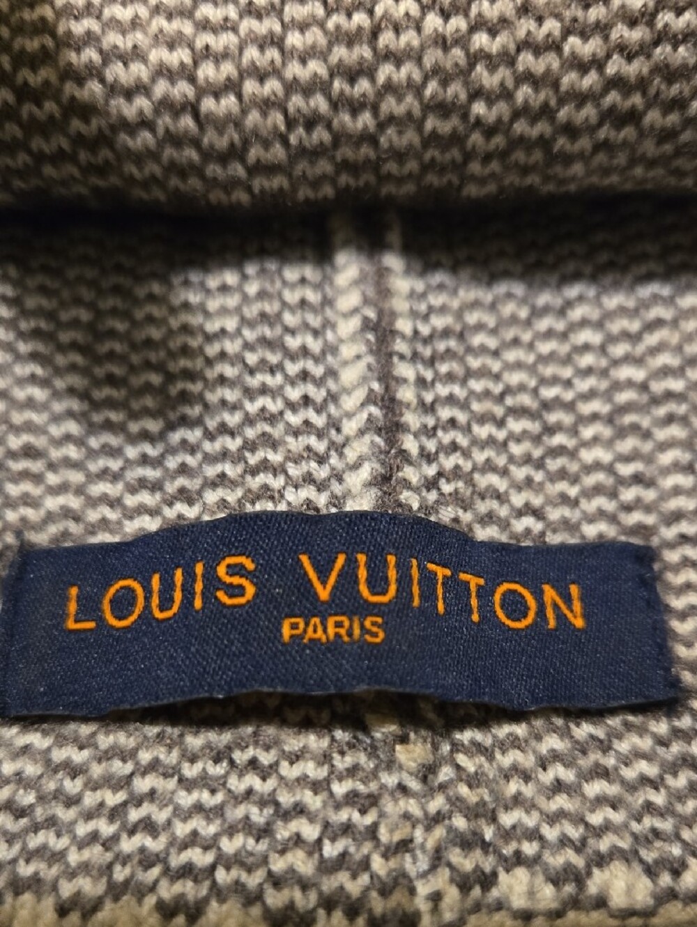 Louis Vuitton Cream & Black Monogram Knit Hat - Picture 2 of 3